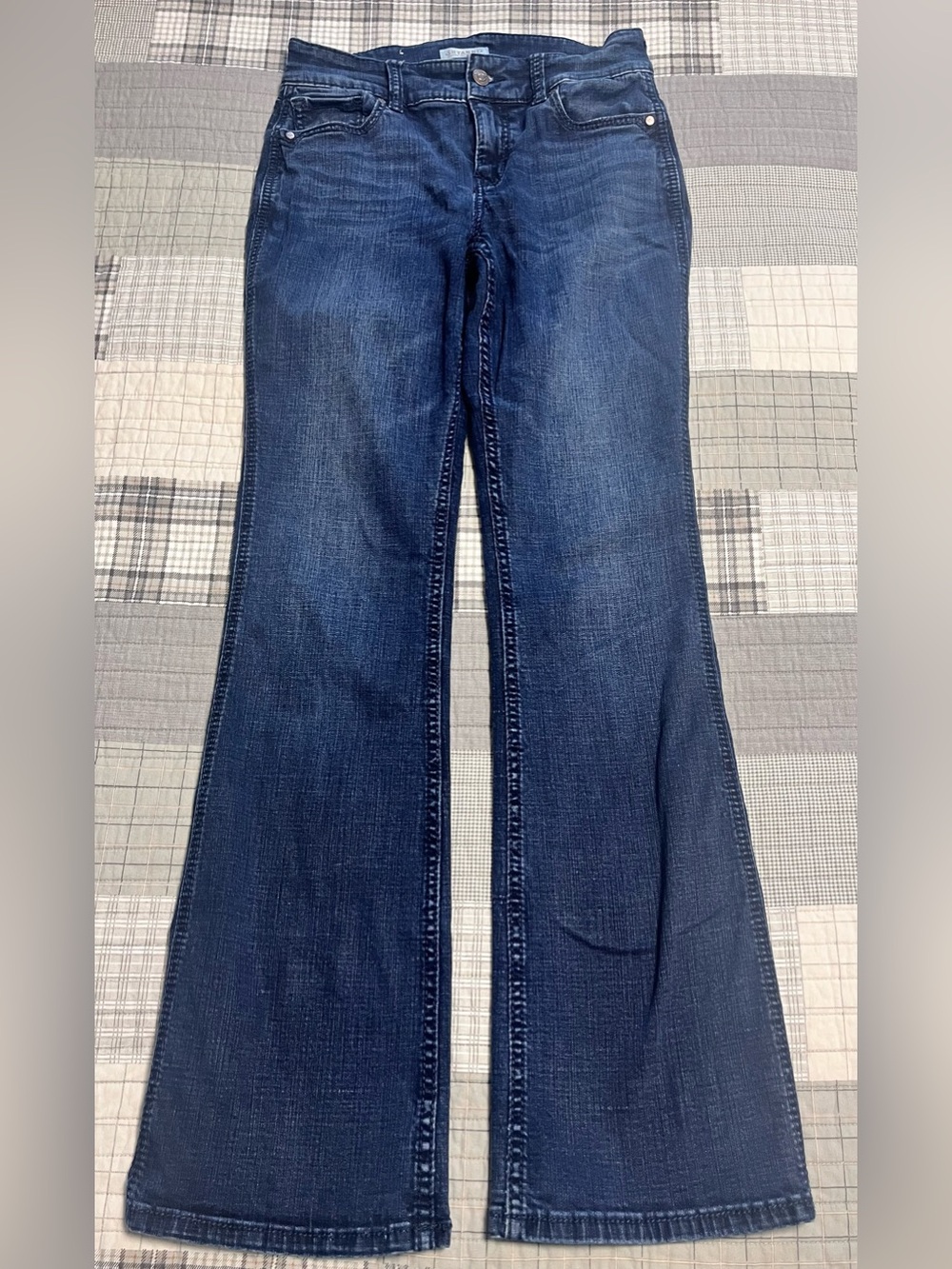 2 Pair Shyanne Women’s Bootcut Jeans 28x34 Reg Dark Wash Stretch Western Denim - Picture 11 of 16